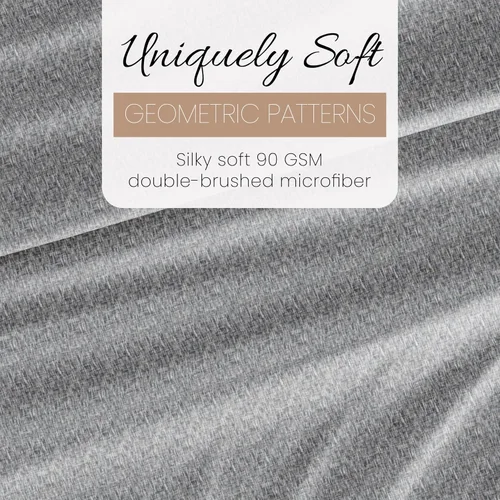 Vista 6 de Linen Market Juego de sábanas de 4 piezas tamaño matrimonial (gris claro cambray) – Duerme mejor que nunca con estas sábanas ultrasuaves y Cambray
