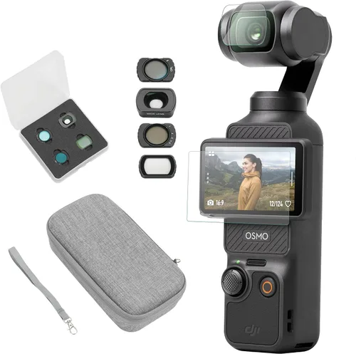 Vista 12 de DJI Osmo Pocket 3 Creator Combo, cámaras de vlogging con CMOS de 1 pulgada, cámara de vlog 4K/120fps, estabilización de 3 ejes, seguimiento
