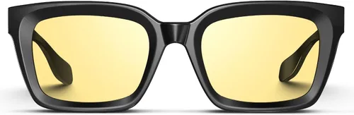 Vista 4 de VISOONE Blue Light Blocking Glasses Men Women Vintage Square Eyeglasses Negro
