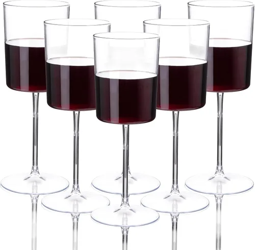 Vista 10 de Ciaell - Juego de 24 copas de champán de plástico para bodas, cumpleaños 6 oz Clear Square Toasting Cups, Heavy Duty Plastic, Champagne Mimosas