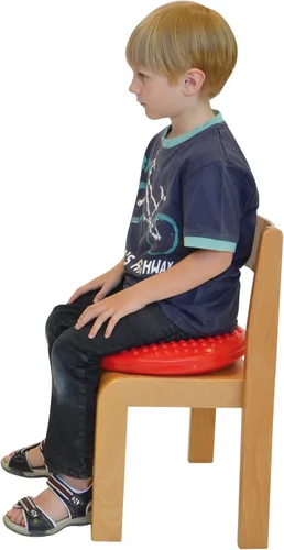 Vista 2 de Gymnic disco o asiento para niños Asiento inflable, color rojo.
