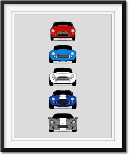 Vista 15 de Custom Car Posters Póster hecho a mano compatible con Shelby Evolution Print Wall Art Décor Best of Shelby Generations, multicolor, 8 x 10 pulgadas