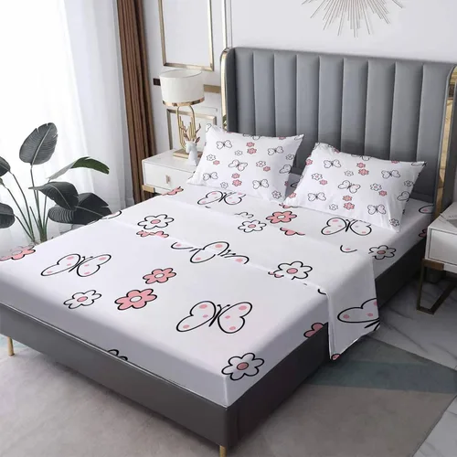Vista 14 de Juego de sábanas abstractas tamaño individual, sábanas de microfibra suave, bolsillo profundo, sábanas y fundas de almohada estampadas sin arrugas