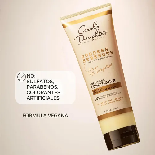Vista 7 de Carol's Daughter Goddess Strength - Acondicionador fortificante para cabello ondulado, rizado y crespo, acondicionador con aceite de ricino