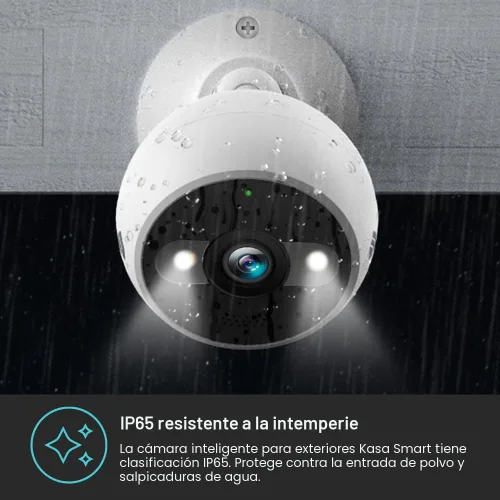 Vista 6 de Kasa Smart - Cámara de seguridad 2K QHD para exteriores con cable, IP65, sensor Starlight y visión nocturna de 30 m, detección