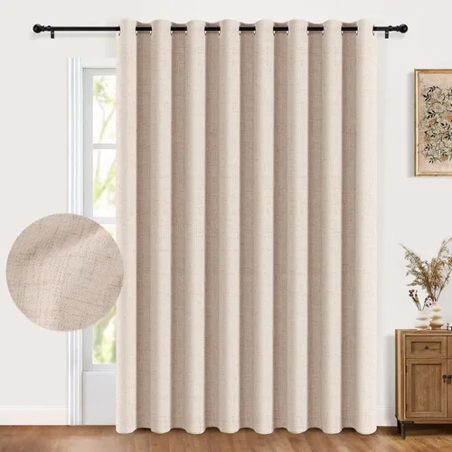 Vista 17 de Cortinas 100% Blackout Shield para puerta corrediza, cortinas extra anchas de 108 pulgadas de largo, cortinas con ojales para puerta de patio, 50