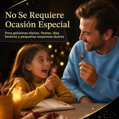 Vista 4 de POPS - Paletas de 1 libra, bolsa a granel, 5 sabores surtidos, sin gluten, centro masticable y revestimiento de caramelo duro, ventosas envueltas
