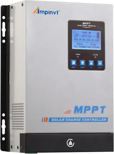 Vista 9 de Ampinvt Controlador de carga solar MPPT de 120 A, 12 V, 24 V, 36 V, 48 V, sistema de batería automático, entrada máxima de 150 V, regulador de panel