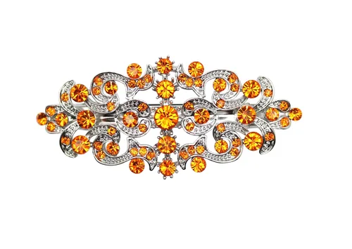 Vista 6 de Faship Precioso pasador floral de cristal AB Rhinestone