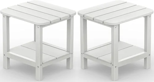 Vista 38 de SERWALL Mesa auxiliar Double Adirondack, Mesa auxiliar de forma rectangular, Negra