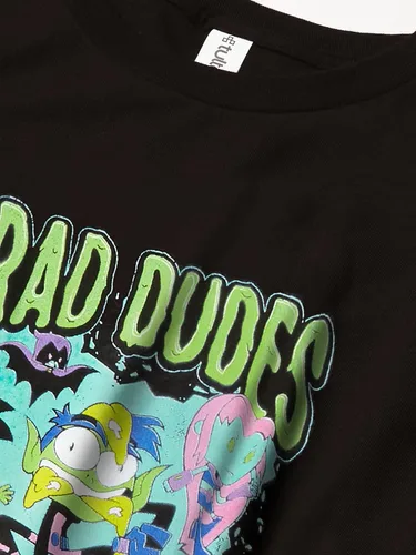 Vista 2 de Warner Brothers Teen Titans Go Rad Dudes Boy's Premium Solid Crew Tee