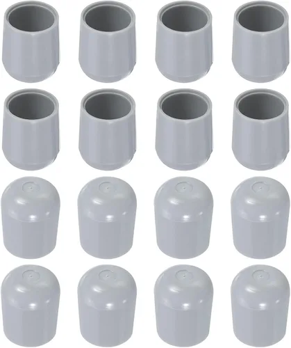 Vista 11 de uxcell Protectores de suelo para patas de silla, 16 tapas redondas de plástico para patas de silla, fundas antideslizantes para patas de muebles