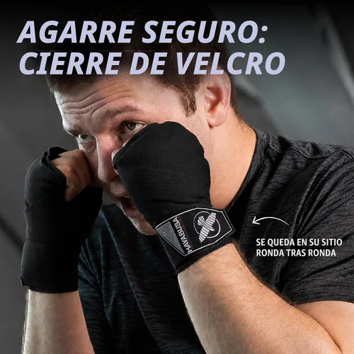 Vista 4 de Perfect Stretch - Vendas elásticas para manos, color naranja, talla única, 180 pulgadas Negro