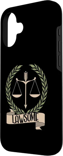 Vista 2 de Lawsome Scales Of Justice Lawyer Law Student Case for iPhone 16