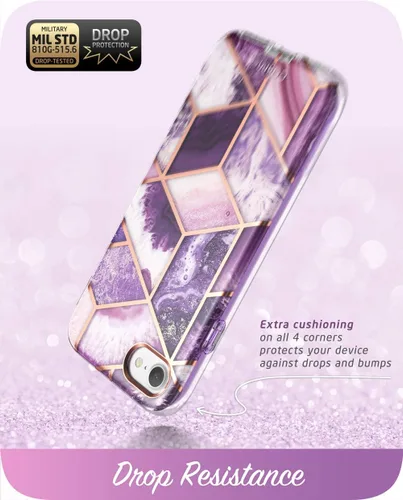 Vista 4 de i-Blason Cosmo Series - Funda diseñada para iPhone SE 2020/iPhone 7/iPhone 8, [protector de pantalla integrado] elegante funda protectora