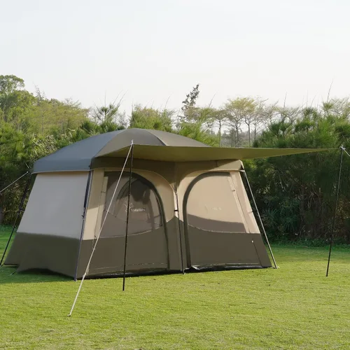 Vista 14 de Vidalido Tiendas de campaña, tienda de 6-8 personas para acampar con vestíbulo extendido, tiendas familiares de 2 habitaciones resistentes al clima