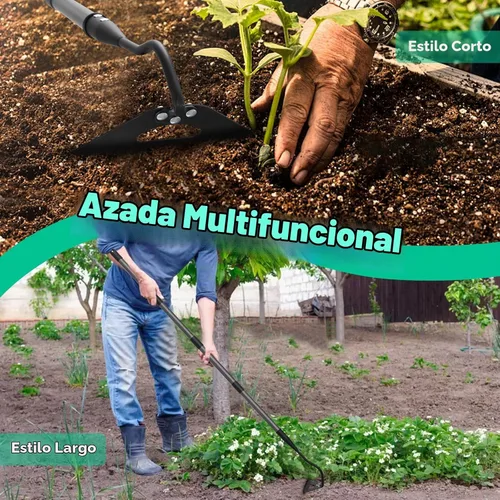 Vista 5 de Azada de jardín para deshierbe, azada de deshierbe resistente para eliminación rápida de malezas y césped, aflojamiento del suelo, excavación