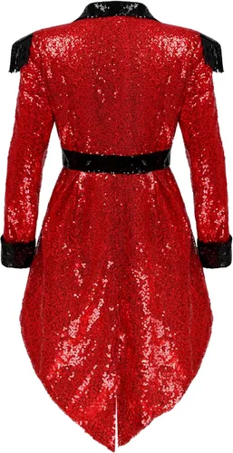 Vista 2 de iiniim Disfraz de chaqueta Steampunk victoriano para mujer y adultos, chaqueta de Circus Ringmaster