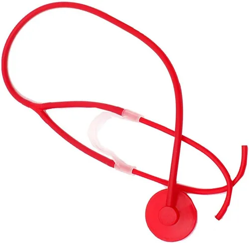 Vista 4 de Estetoscopio de juguete médico ligero portátil DIY juego médico para fiesta, escuela, niños, escenario de actuación (color al azar)