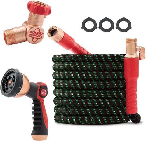 Vista 11 de Pocket Hose Ballistic Double UV 25 FT Expandable Garden Hose, Pocket Pivot
