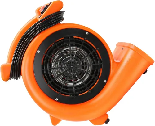 Vista 3 de Dryser 6pk Air Mover - Ventilador de piso industrial de 2 velocidades 1/2 HP - Ventilador de secado de alfombras naranja