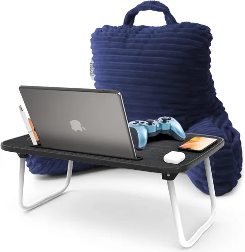 Vista 16 de Nestl Almohada de lectura para niños y adolescentes con espuma viscoelástica triturada, almohadas de respaldo de felpa de corte lujoso para leer