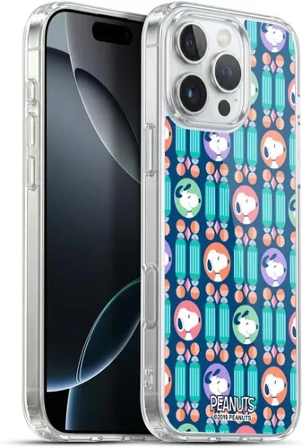 Vista 49 de Head Case Designs Snoopy Deco Dreams - Funda de gel suave con licencia oficial de Peanuts Blue Pattern compatible con Apple iPhone 7 Plus/iPhone 8