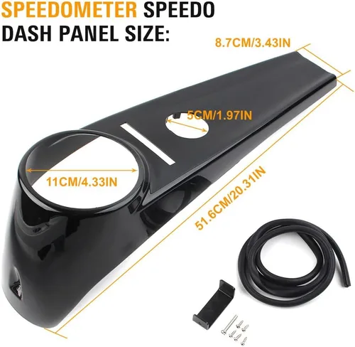 Vista 3 de FSFY - Consola de combustible Smooth Dash, cubierta para tanque de gas, consola de tablero lisa para Harley Softail 2000-2017, color negro