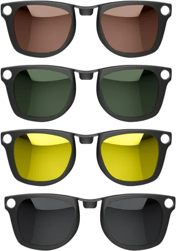 Vista 15 de 2 clips polarizados para Ray-Ban Meta Wayfarer y Gen 2 (RW4006/RW4012, talla M, 50-22), clip de cambio de color para protección UV Meta Wayfarer Gen