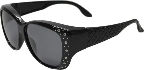 Vista 4 de PZ - Gafas de sol polarizadas para mujer para cubrir sobre gafas graduadas con protección UV