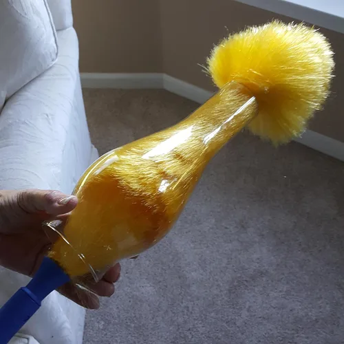 Vista 6 de Feather Microfiber Plus Nylon Static Cobweb Duster Alcanza hasta 20 pies Kit de plumero Webster de ventilador de techo extensible de 3 niveles