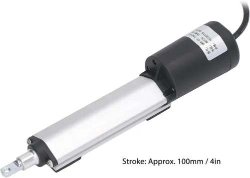 Vista 3 de Actuador micro lineal de 12 V CC de 4 pulgadas, mini actuadores de movimiento eléctricos pequeños 100N, velocidad impermeable, actuador