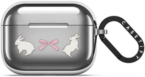 Vista 14 de CASETiFY Bounce - Funda para AirPods Pro 3, color carbón mate