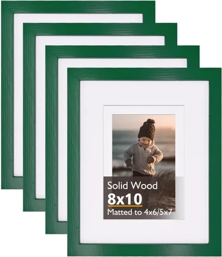 Vista 131 de KINLINK Marco de fotos de 3.5 x 5 pulgadas, color negro ceniza, marcos de madera maciza con plexiglás para mesa y montaje en pared, marcos de fotos