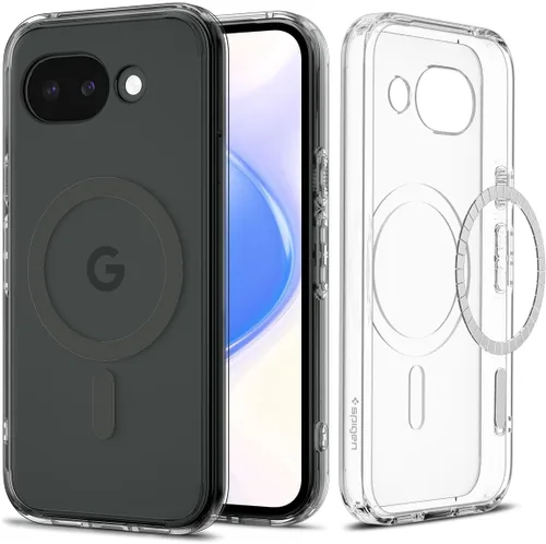 Vista 33 de Spigen Carcasa ultra híbrida para Pixel 8a, transparente Anti-Yellowing Resin, Air Cushion Technology, Military-Grade Drop Protection, Raised