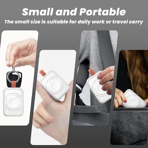 Vista 6 de Cargador para Samsung Galaxy Watch, 1800mAh Cargador magnético de viaje portátil para Samsung Galaxy Watch 8/8 Classic/Ultra/7/6/6