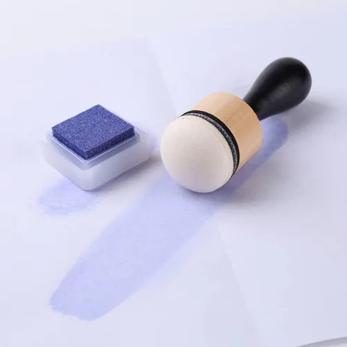 Vista 2 de Juego de 46 mini herramientas de mezcla de tinta, con espuma de repuesto de espuma, incluye 24 almohadillas de espuma de repuesto con almohadillas