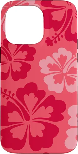 Vista 21 de Hibiscus Flower Beach Hawaiian Exotic Floral Surf Cranberry Case for iPhone 17