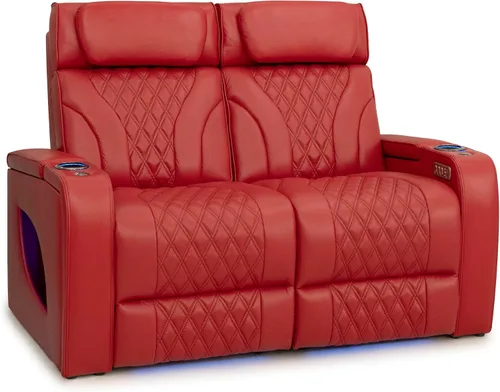 Vista 24 de Seatcraft Luminis LT - Asiento de cine en casa, reclinable, color rojo