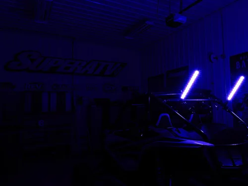 Vista 9 de SuperATV Luces LED RGB de 2 pies para UTV (ajuste universal) Se vende como un juego de dos 300 patrones de flash disponibles Sin soportes