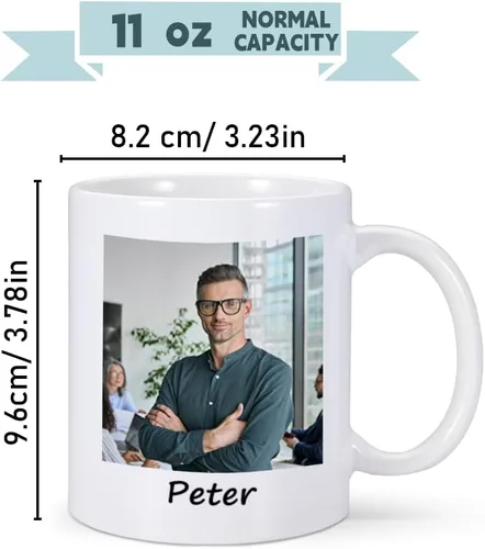 Vista 6 de Regalo de jefe personalizado para mujeres y hombres, taza del mejor jefe del mundo, regalo de cumpleaños para el mejor jefe, regalos del día