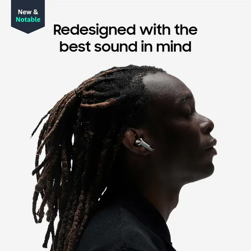 Vista 4 de Samsung Galaxy Buds 3 Pro AI True Auriculares Bluetooth inalámbricos verdaderos, cancelación de ruido, optimización de sonido, ajuste cómodo Plateado