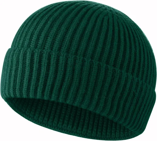Vista 71 de ROYBENS Swag Wool Knit Cuff Short Fisherman Beanie for Men Women Winter Hat 1 albaricoque