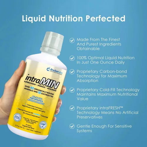 Vista 4 de Drucker Labs Suplemento dietético de minerales líquidos orgánicos para hombres, mujeres, niños, apoyo inmunológico, apoyo muscular, sin OMG, sin