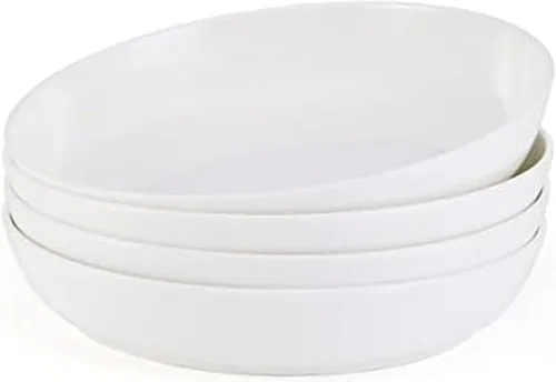 Vista 6 de Mikasa Samantha - Bandeja de porcelana de hueso ovalada ligera resistente a las astillas, 14 pulgadas, blanca