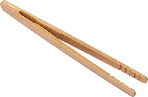 Vista 8 de I-MART Juego de 2 pinzas de bambú para tostadoras de 7 pulgadas, pinzas de madera para tostadas para uso en cocina pequeña, bagels, magdalenas