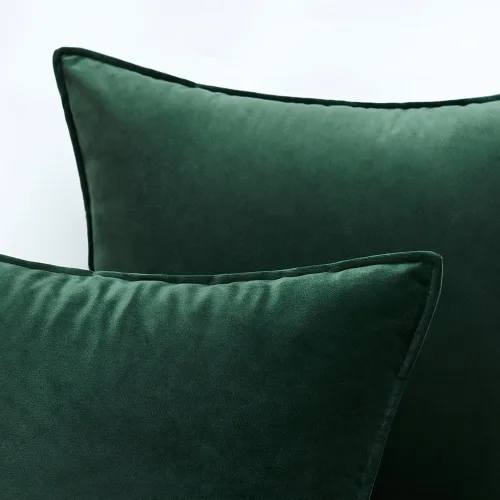 Vista 2 de MIULEE Paquete de 2 fundas de cojín decorativas de terciopelo suave, cuadradas, unicolor, para sofá, dormitorio, automóvil, 16 x 16 pulgadas