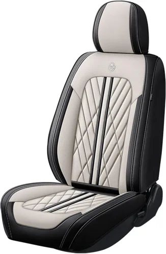 Vista 2 de Juego de fundas de asiento de automóvil de cuero nappa impermeables y transpirables de ajuste universal, cojín protector para vehículo automotriz