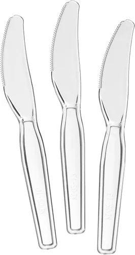 Vista 2 de Settings - Cucharas de té desechables de plástico transparente, 50 cucharas de fiesta por paquete