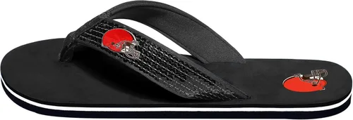 Vista 2 de FOCO Womens NFL Team Logo Sequin Strap Sandals Flip Flops